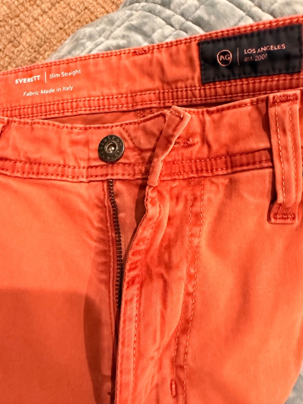 AG Denim - The Everett Slim Straight Jeans Sulfur Red - Size 32 - BNWOT - Picture 2 of 5